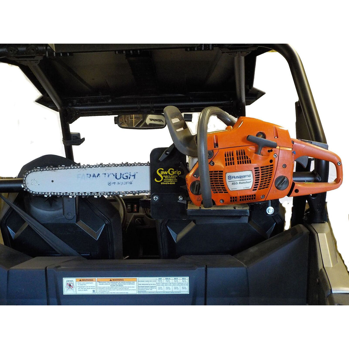 SawGrip | Polaris RZR (4 Point Harness Chainsaw Mount)